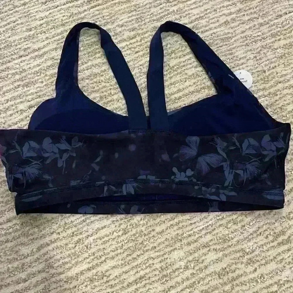 NWT SPANX printed low impact sports bra IN MIDNIGHT GARDEN Sz L - Picture 5 of 5